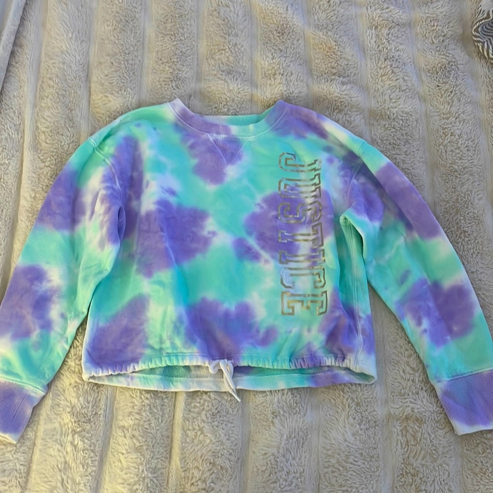 Tie die justice girls sweater
